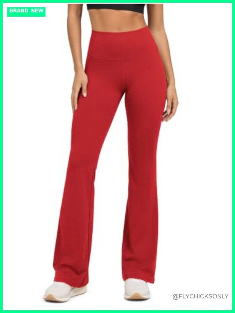 ODODOS Tummy Control Flared Yoga Pants High Waist Bootcut Leggings Inner Pocket